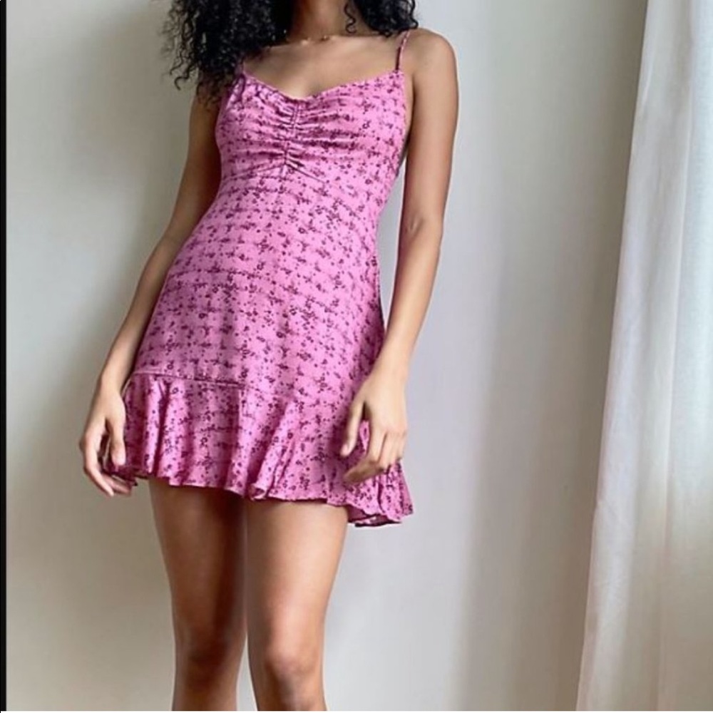 Free People Pink Floral Mini Dress